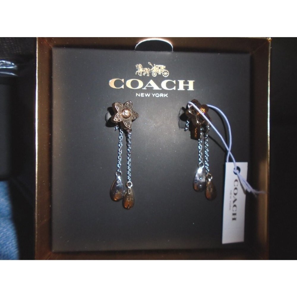 2017 Coach Wildflower Drop Multicolor Dangle Earrings Brand New in box
